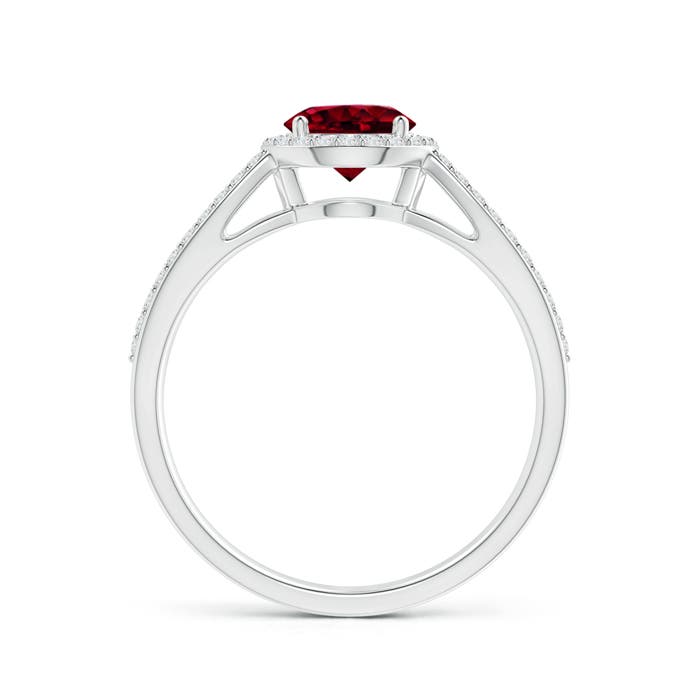 AA - Garnet / 1.28 CT / 14 KT White Gold