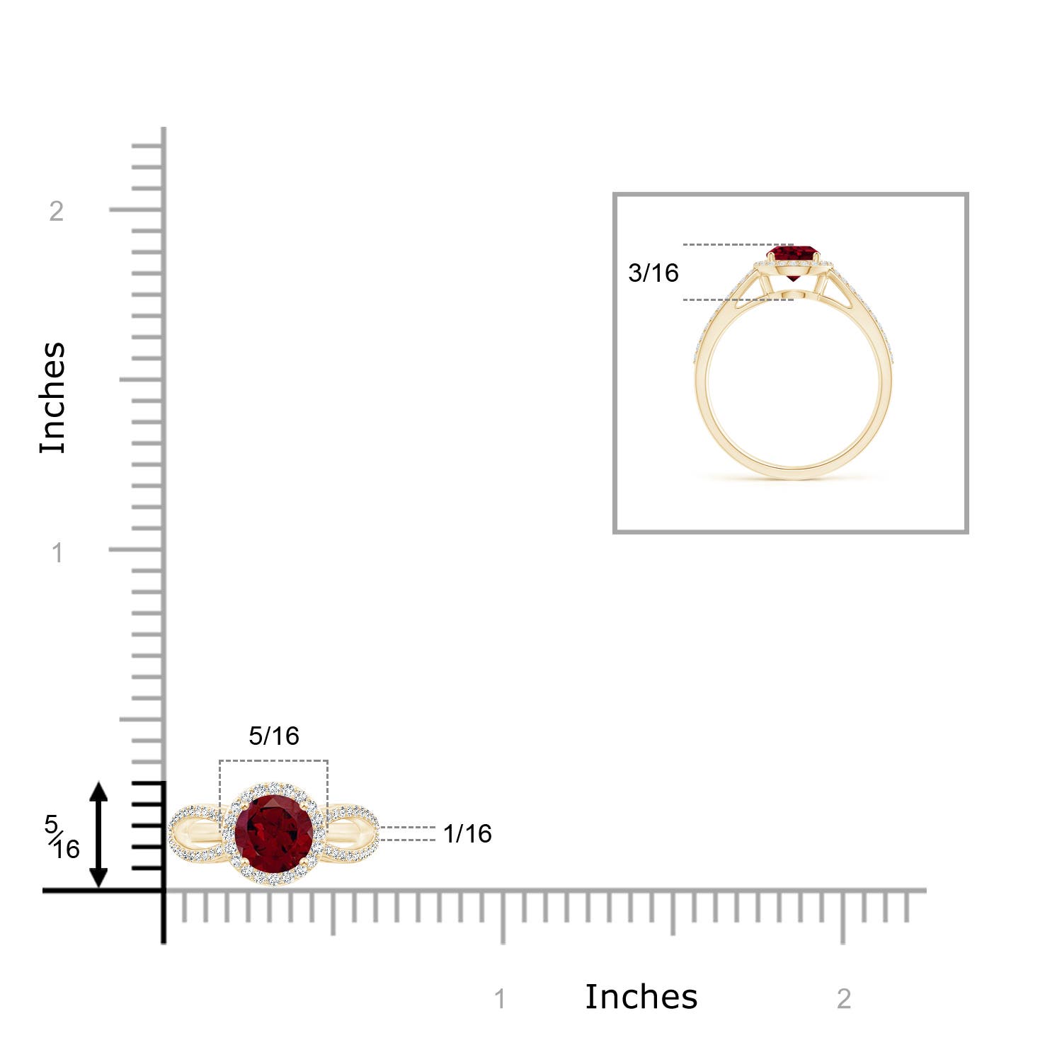 AA - Garnet / 1.28 CT / 14 KT Yellow Gold