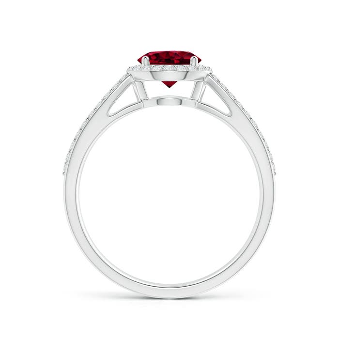 AAA - Garnet / 1.28 CT / 14 KT White Gold