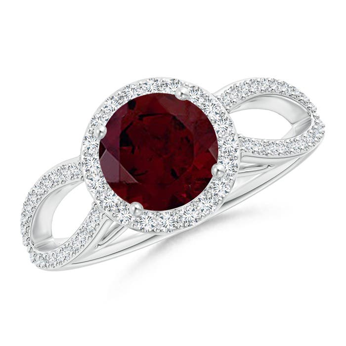 A - Garnet / 1.84 CT / 14 KT White Gold