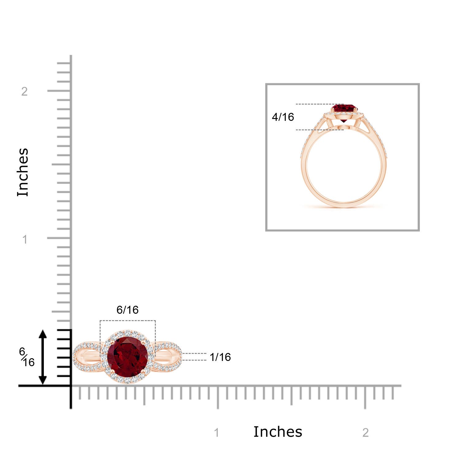 AA - Garnet / 1.84 CT / 14 KT Rose Gold