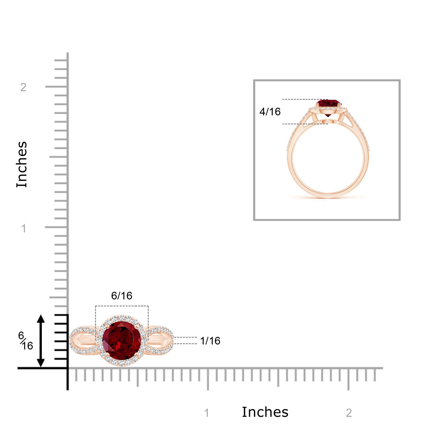 AAA - Garnet / 1.84 CT / 14 KT Rose Gold