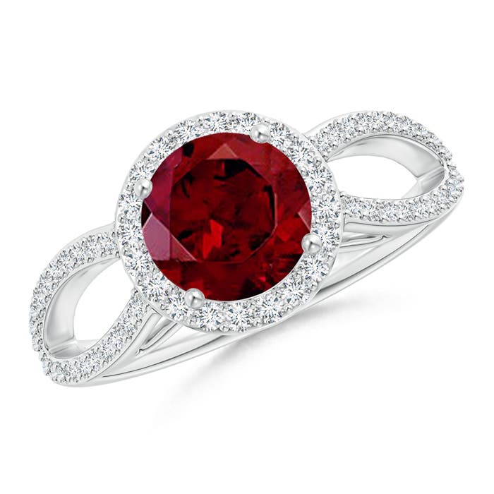 AAA - Garnet / 1.84 CT / 14 KT White Gold