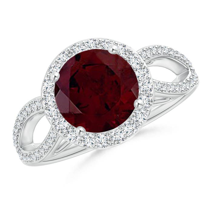 A - Garnet / 2.66 CT / 14 KT White Gold