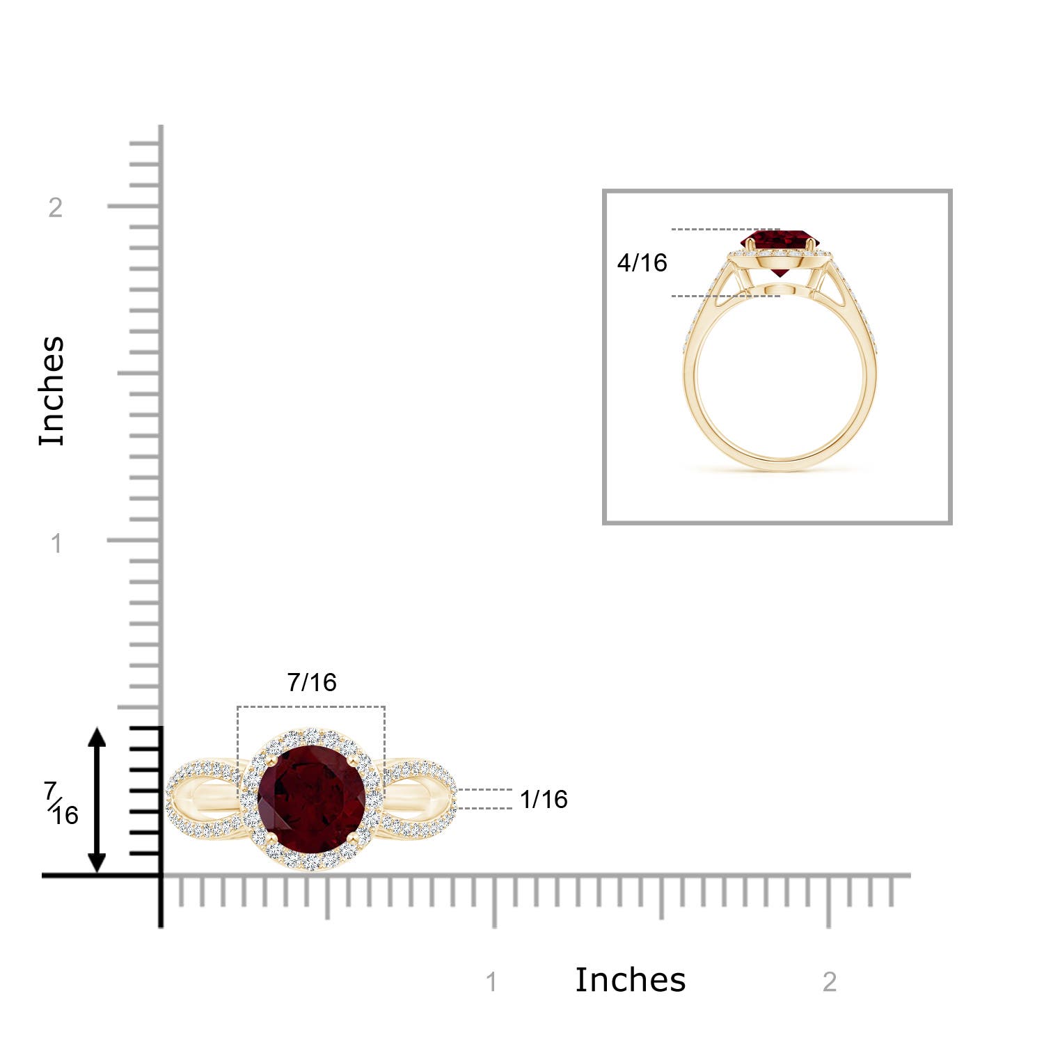 A - Garnet / 2.66 CT / 14 KT Yellow Gold