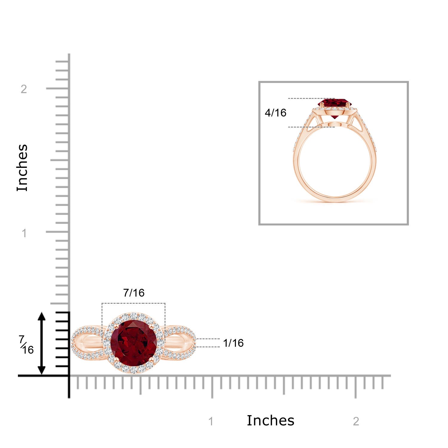 AA - Garnet / 2.66 CT / 14 KT Rose Gold