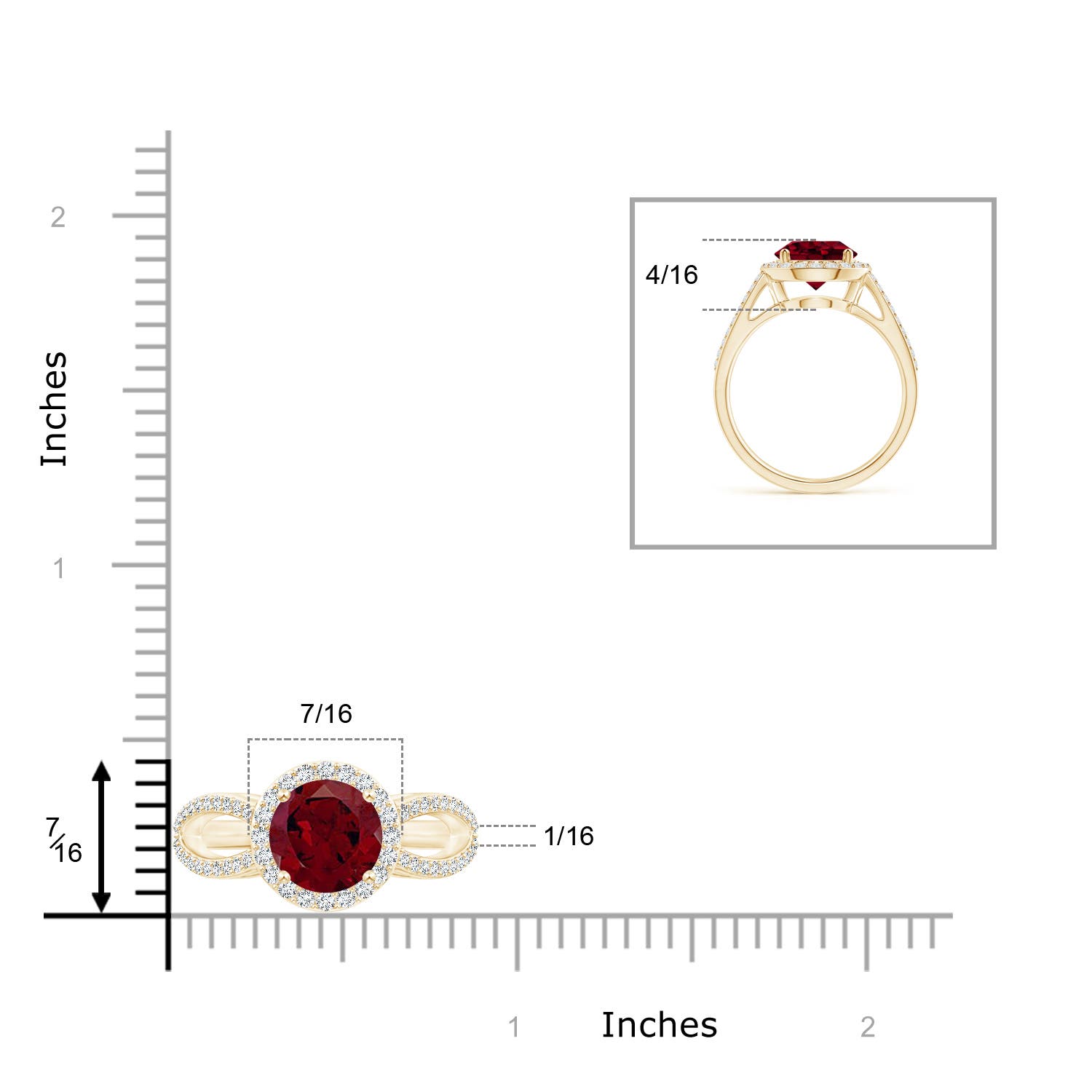 AA - Garnet / 2.66 CT / 14 KT Yellow Gold