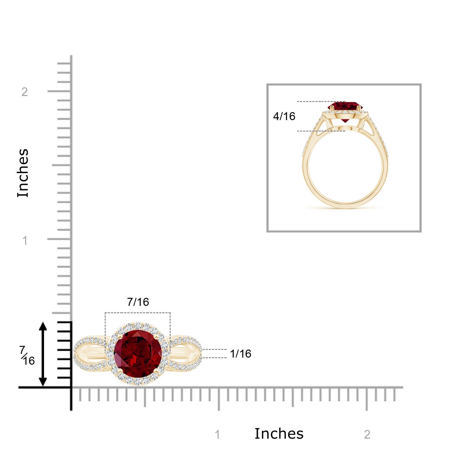 AAA - Garnet / 2.66 CT / 14 KT Yellow Gold