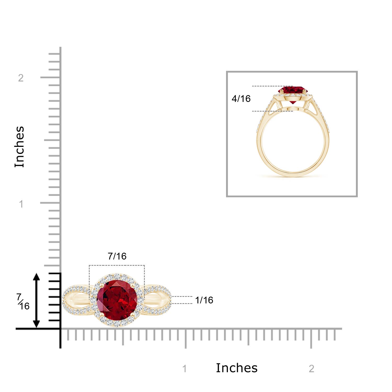 AAAA - Garnet / 2.66 CT / 14 KT Yellow Gold