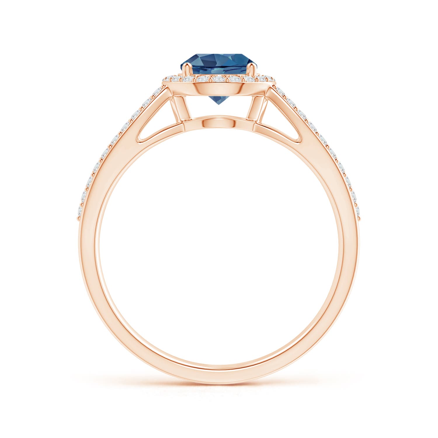 A - London Blue Topaz / 1.23 CT / 14 KT Rose Gold