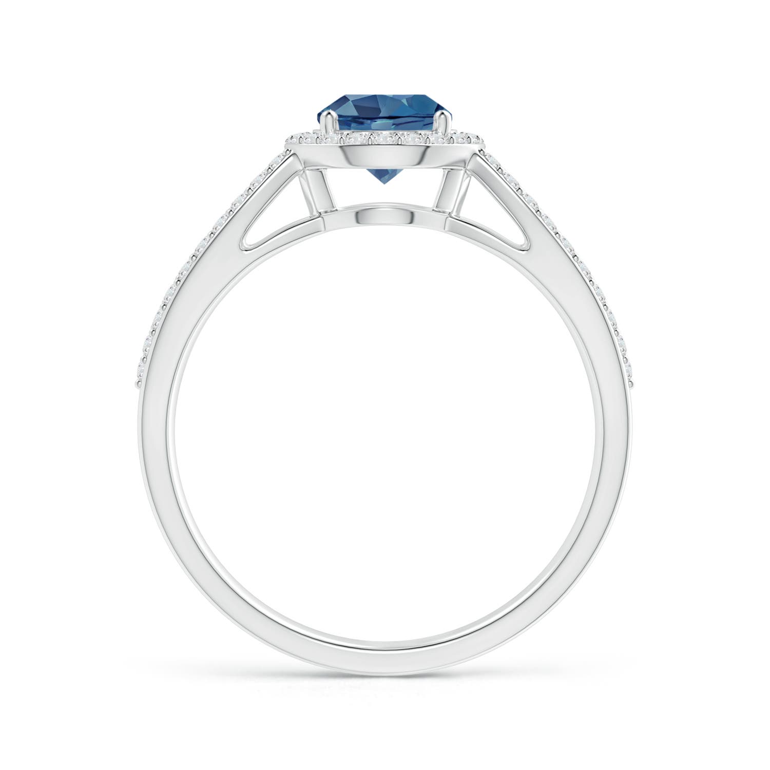 A - London Blue Topaz / 1.23 CT / 14 KT White Gold