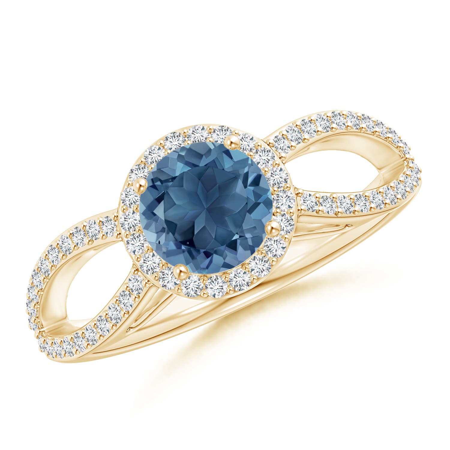 A - London Blue Topaz / 1.23 CT / 14 KT Yellow Gold