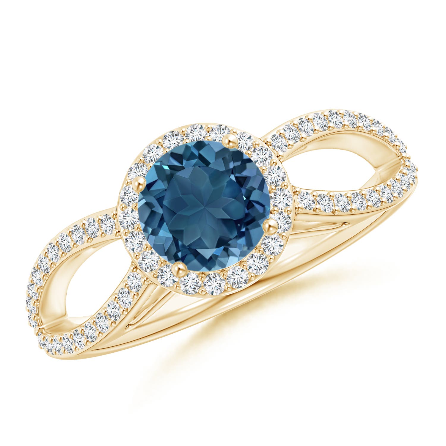 AA - London Blue Topaz / 1.23 CT / 14 KT Yellow Gold