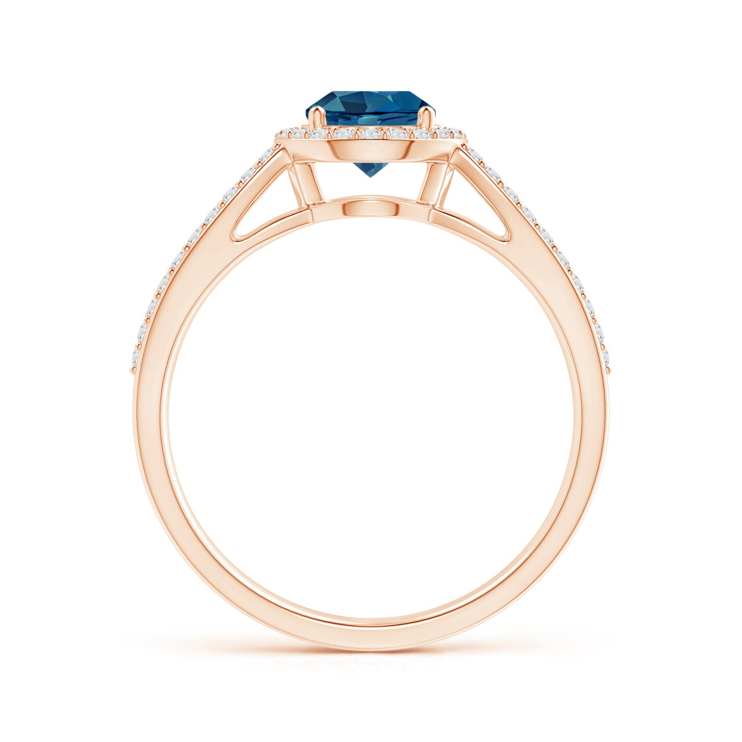 AAA - London Blue Topaz / 1.23 CT / 14 KT Rose Gold