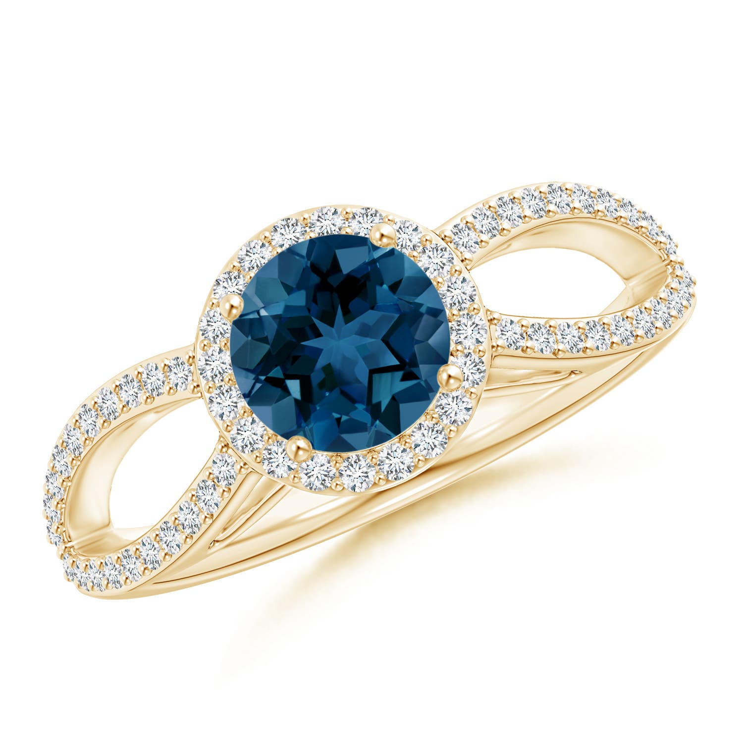 AAA - London Blue Topaz / 1.23 CT / 14 KT Yellow Gold