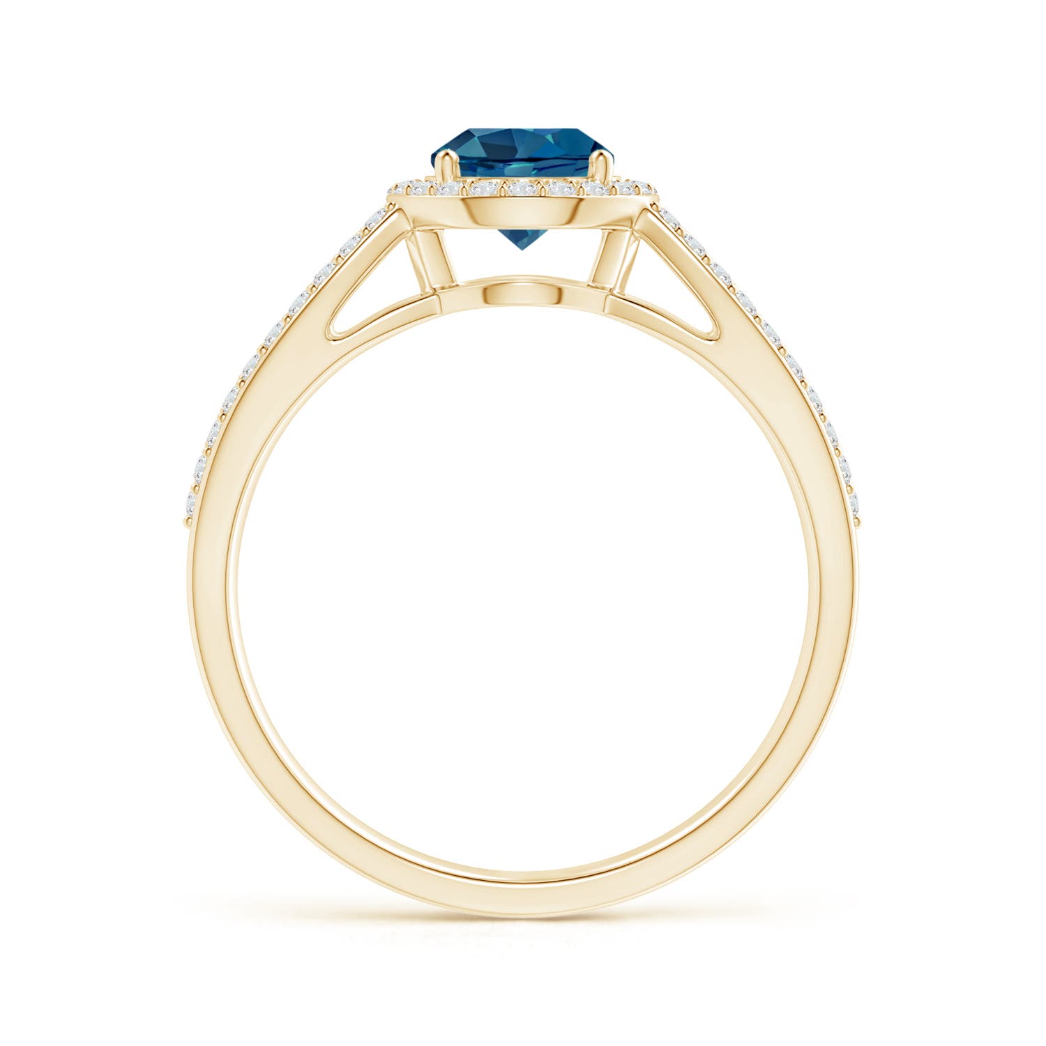 AAA - London Blue Topaz / 1.23 CT / 14 KT Yellow Gold