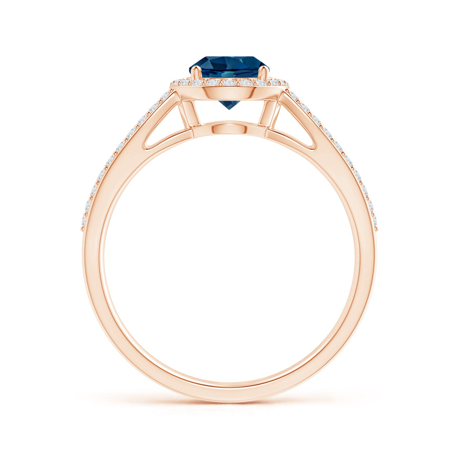 AAAA - London Blue Topaz / 1.23 CT / 14 KT Rose Gold