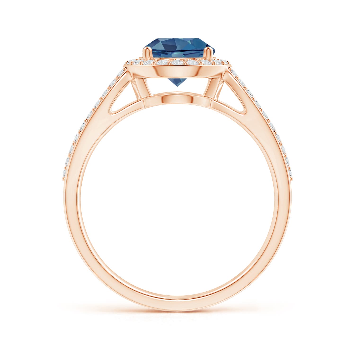 A - London Blue Topaz / 1.89 CT / 14 KT Rose Gold