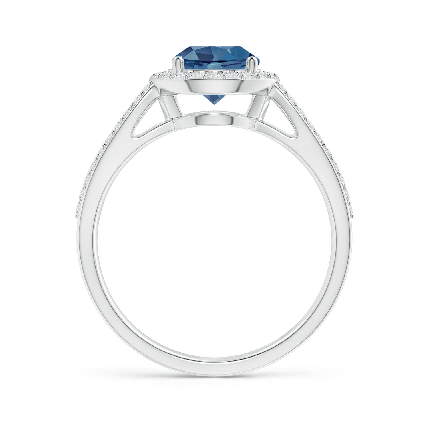 A - London Blue Topaz / 1.89 CT / 14 KT White Gold