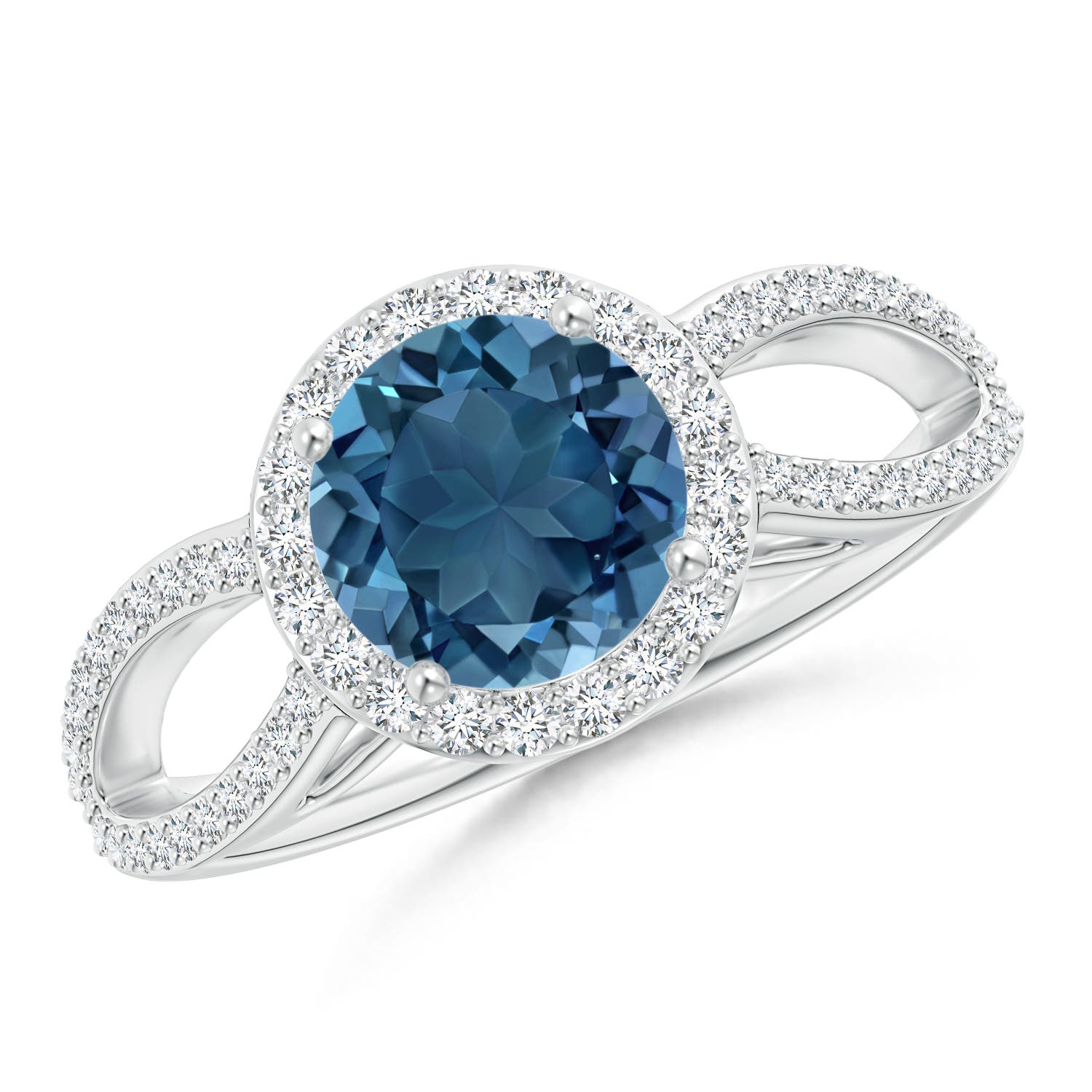 AA - London Blue Topaz / 1.89 CT / 14 KT White Gold