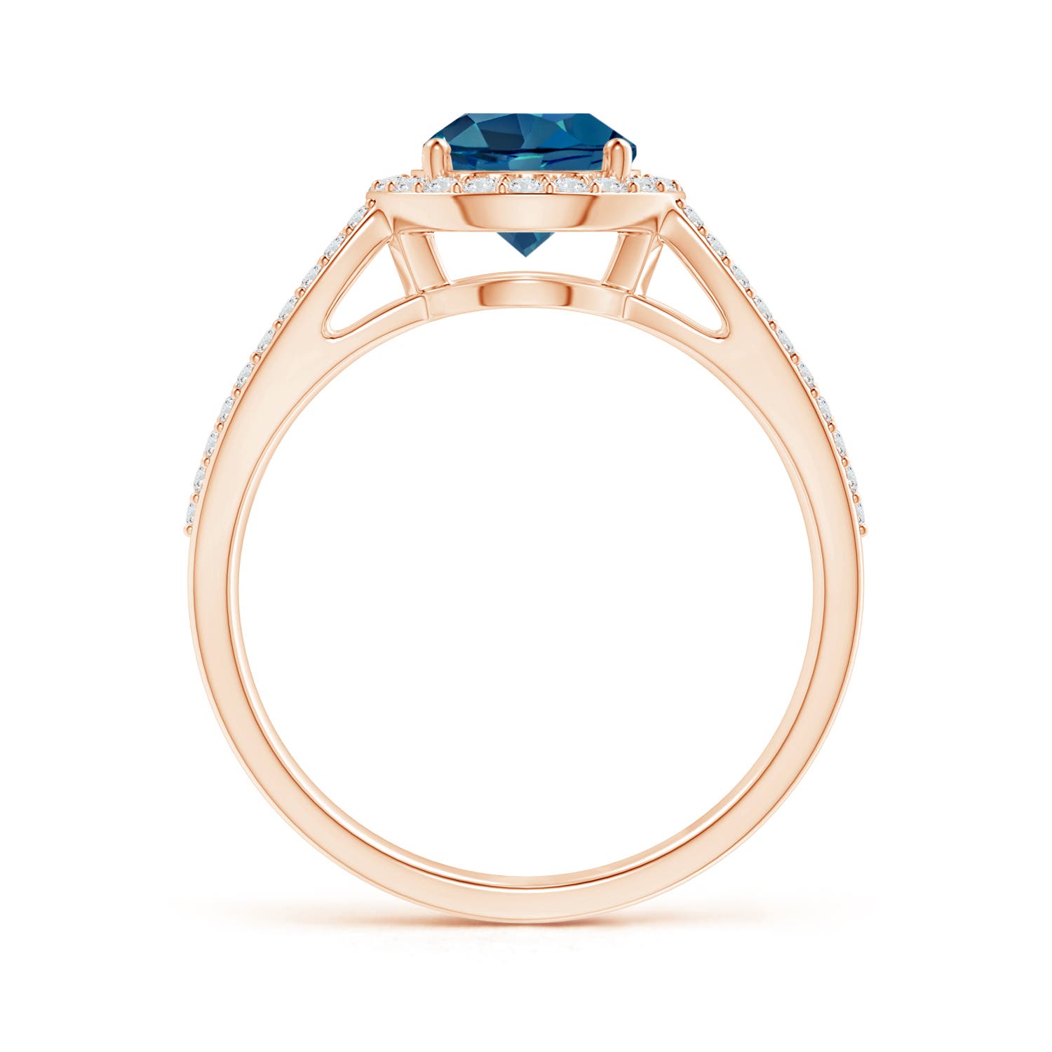 AAA - London Blue Topaz / 1.89 CT / 14 KT Rose Gold