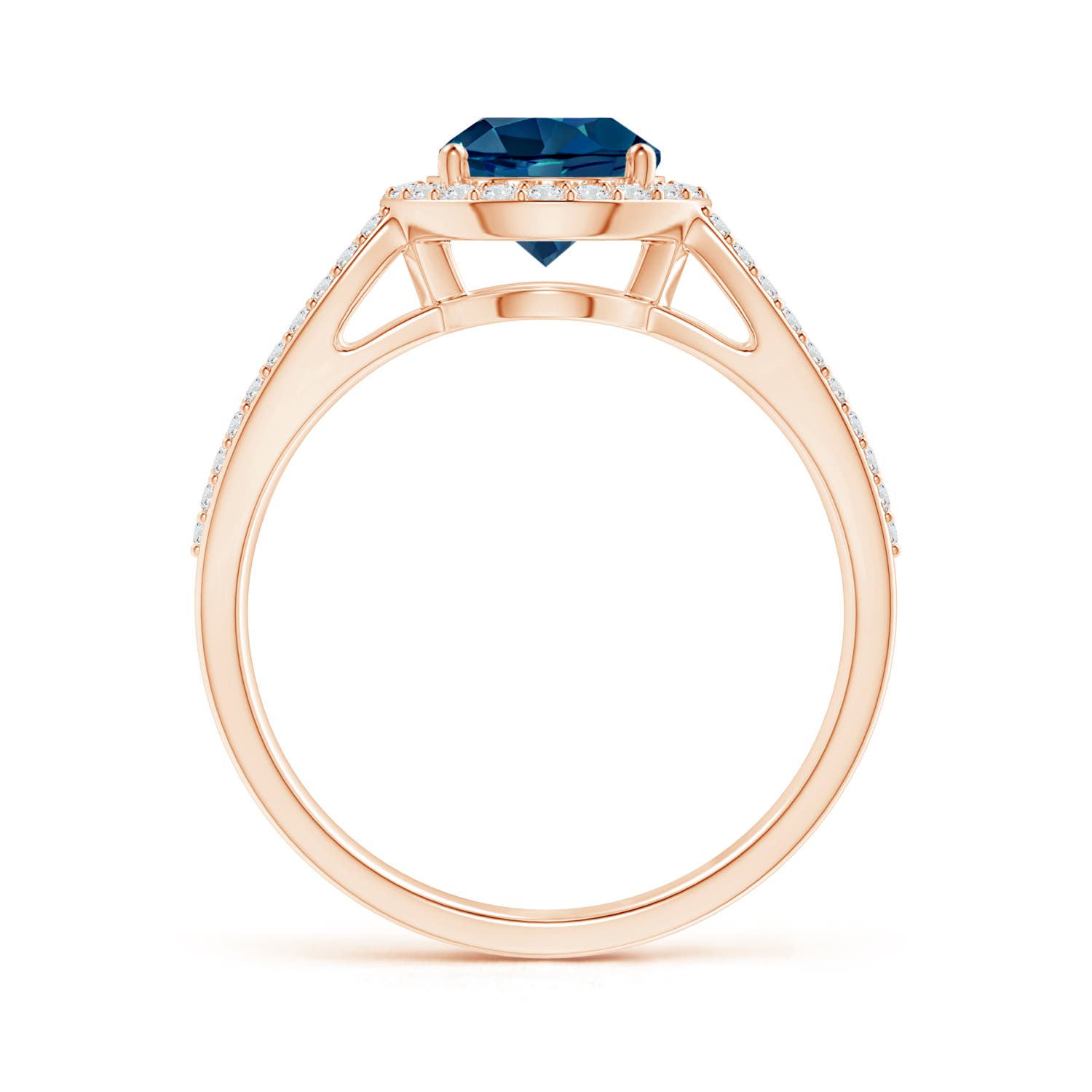 AAAA - London Blue Topaz / 1.89 CT / 14 KT Rose Gold