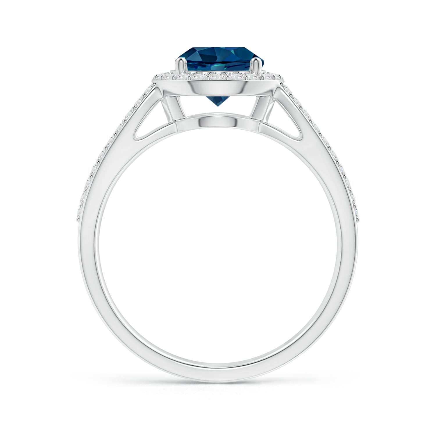 AAAA - London Blue Topaz / 1.89 CT / 14 KT White Gold