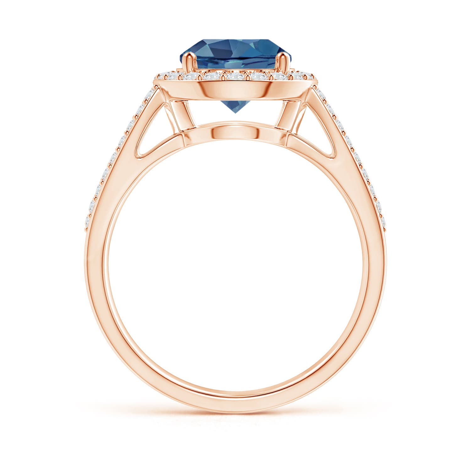 A - London Blue Topaz / 2.81 CT / 14 KT Rose Gold