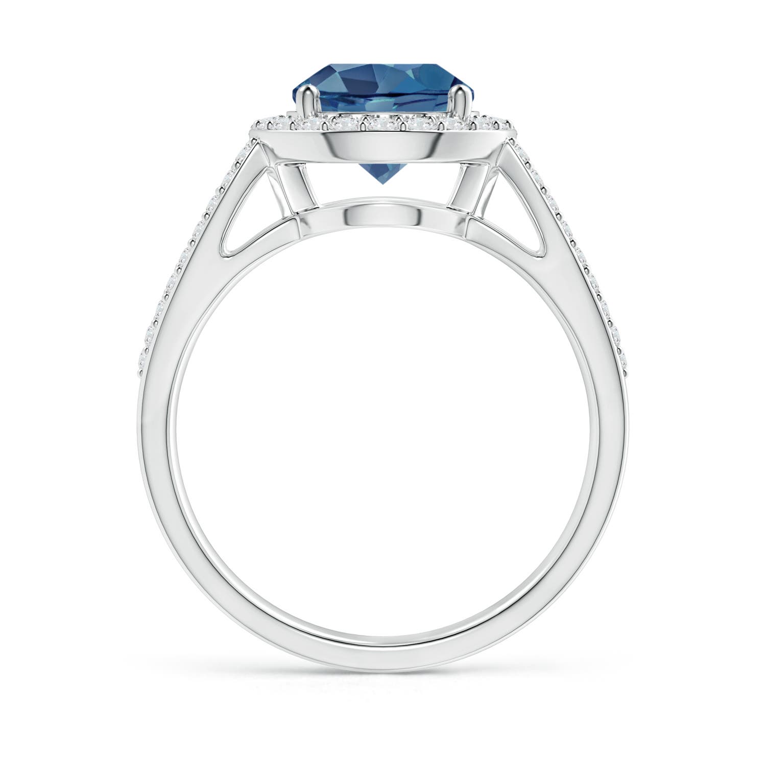 A - London Blue Topaz / 2.81 CT / 14 KT White Gold