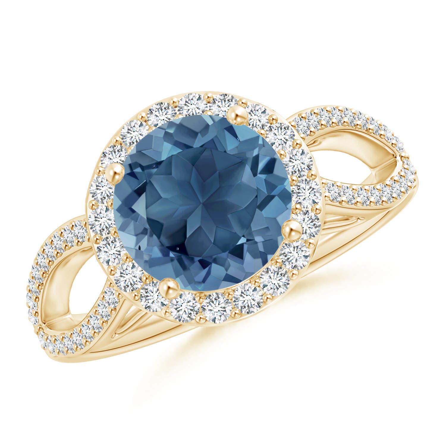 A - London Blue Topaz / 2.81 CT / 14 KT Yellow Gold