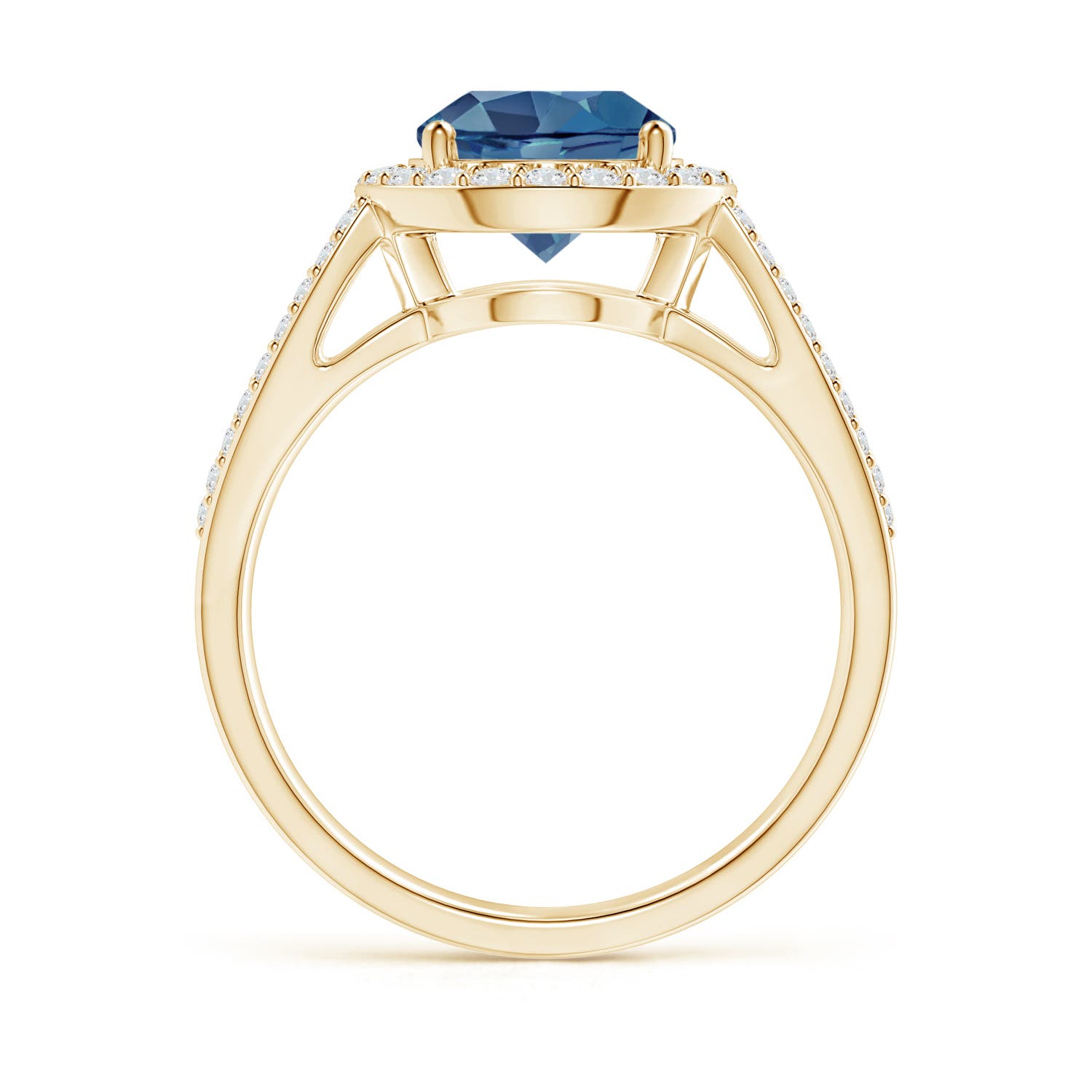 A - London Blue Topaz / 2.81 CT / 14 KT Yellow Gold