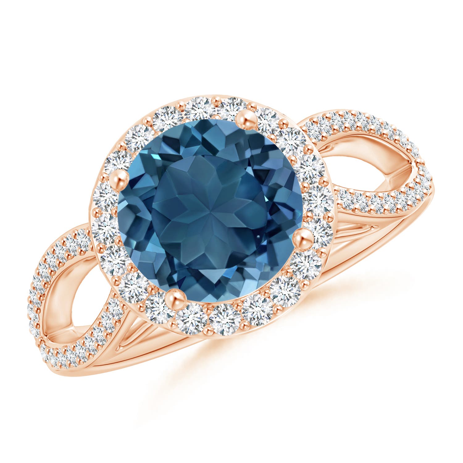 AA - London Blue Topaz / 2.81 CT / 14 KT Rose Gold