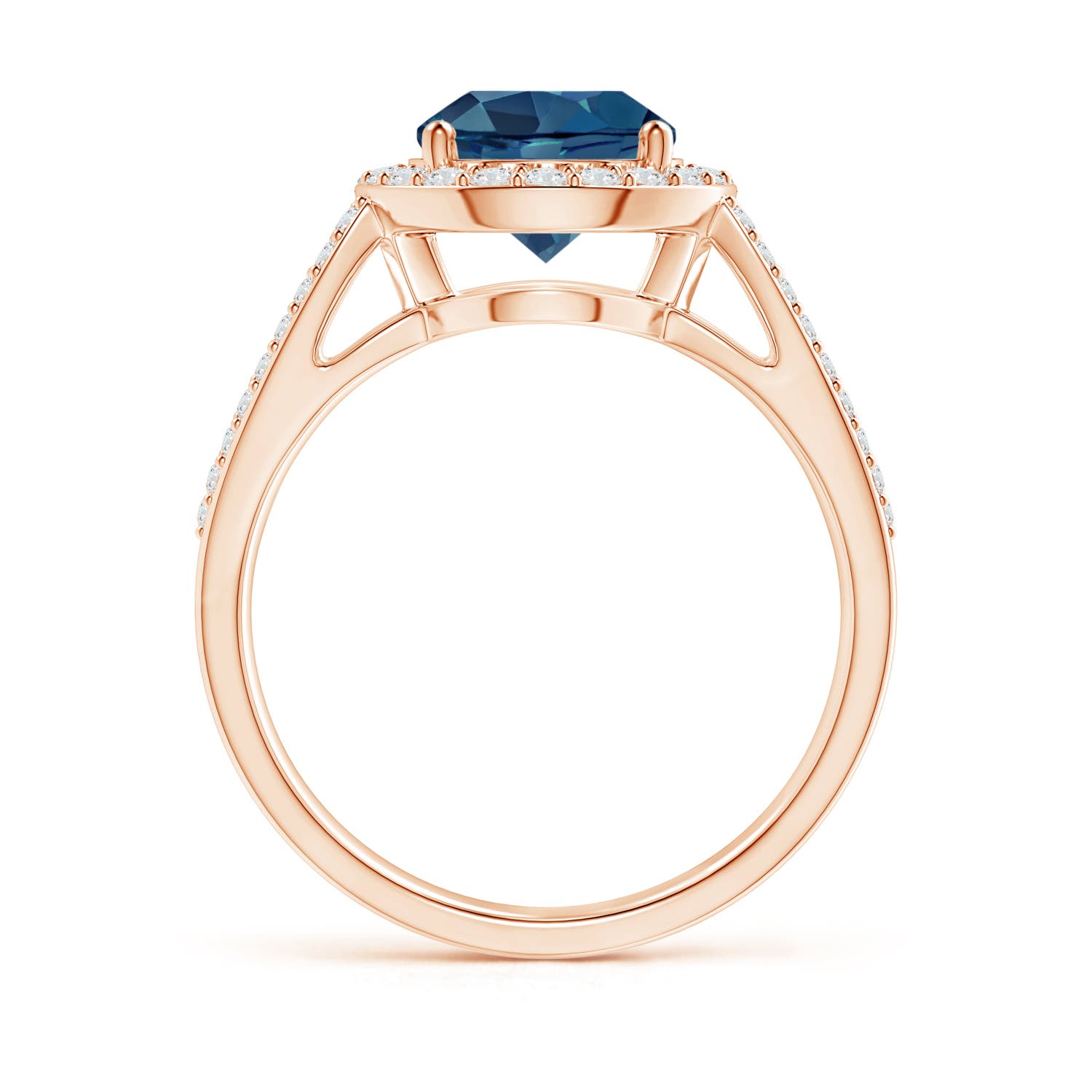 AA - London Blue Topaz / 2.81 CT / 14 KT Rose Gold