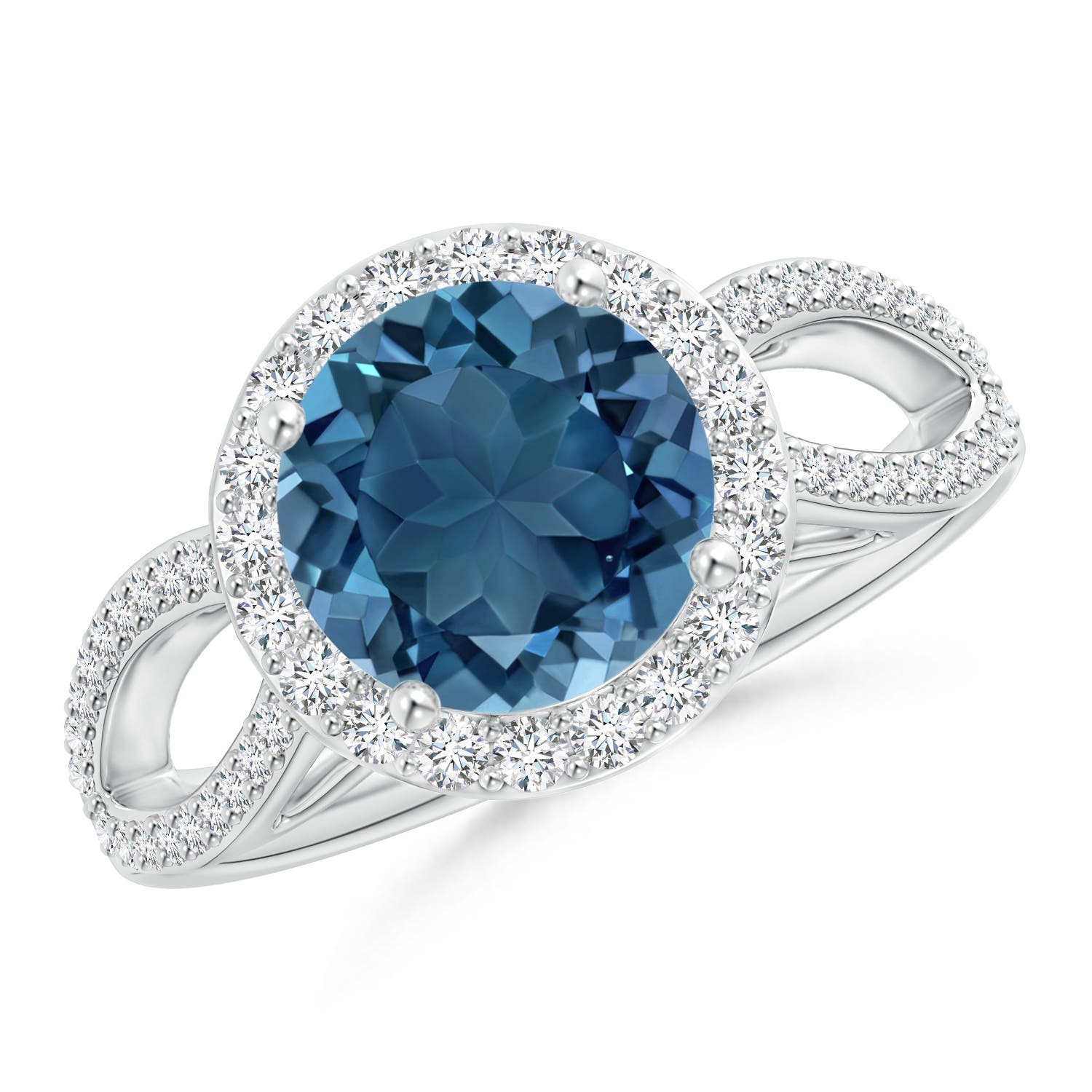 AA - London Blue Topaz / 2.81 CT / 14 KT White Gold