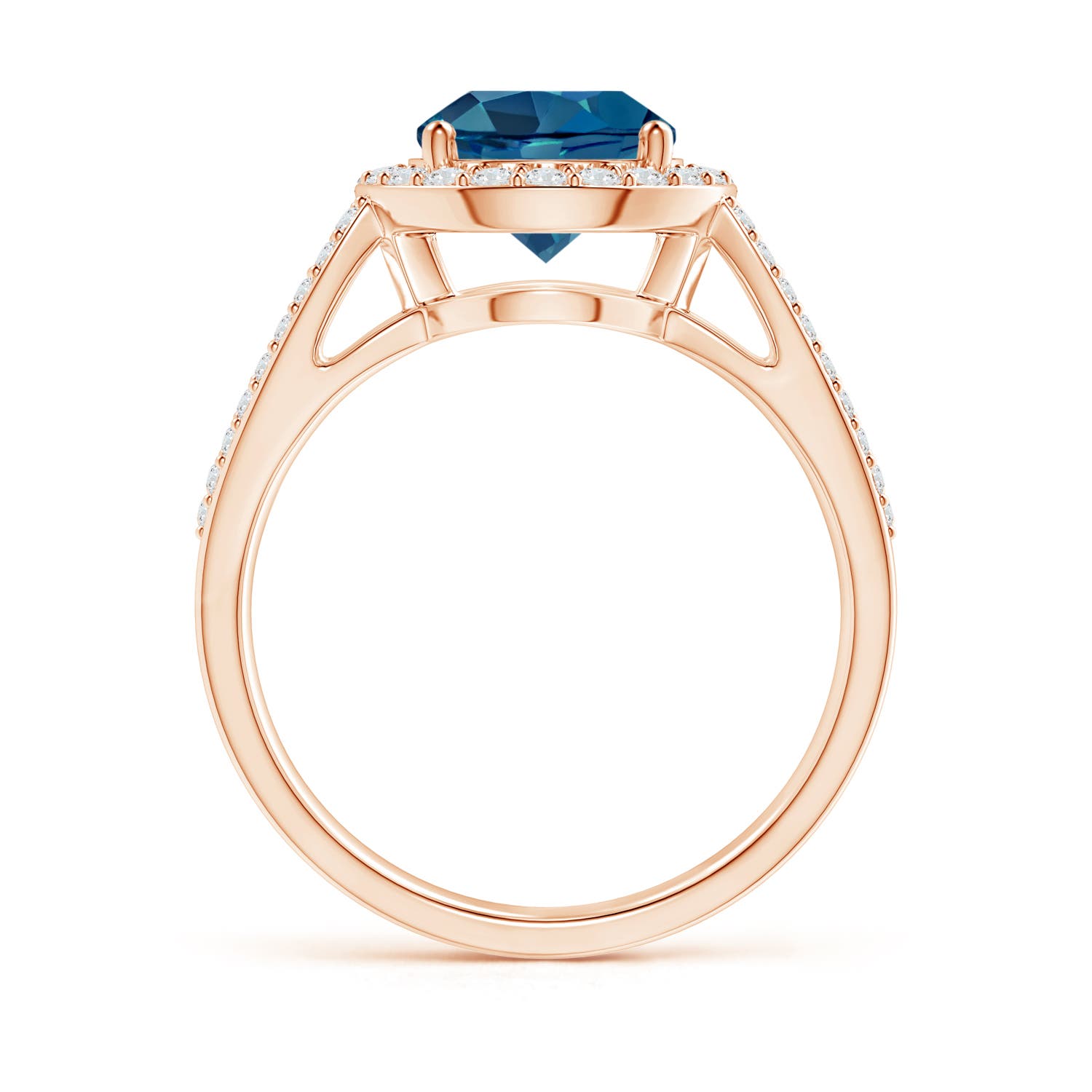 AAA - London Blue Topaz / 2.81 CT / 14 KT Rose Gold