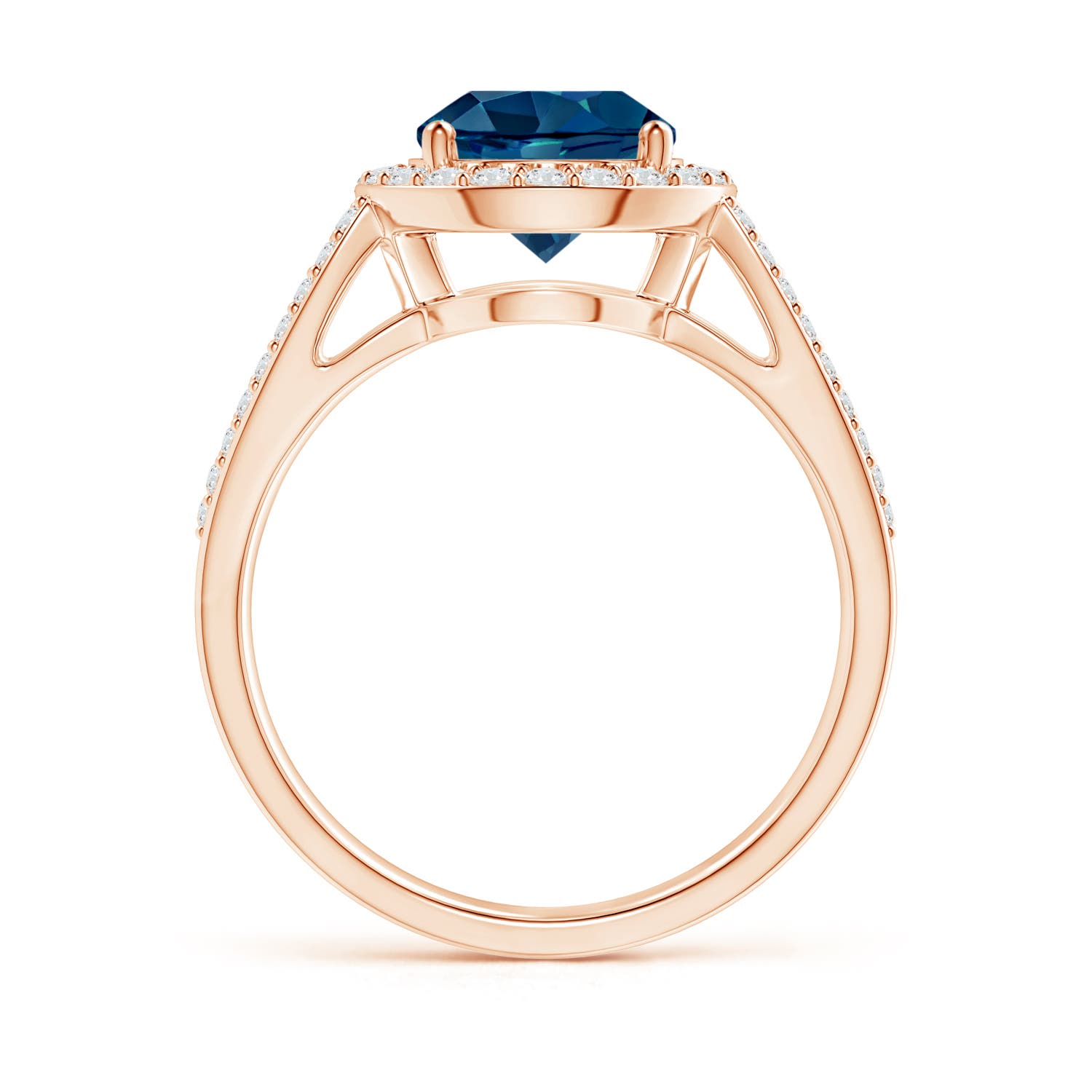 AAAA - London Blue Topaz / 2.81 CT / 14 KT Rose Gold