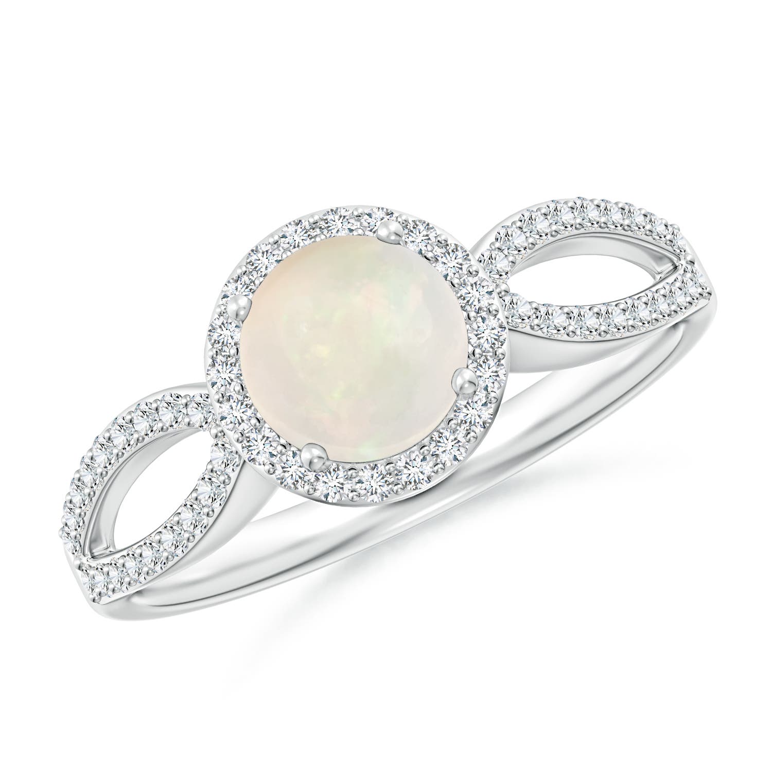 A - Opal / 0.78 CT / 14 KT White Gold