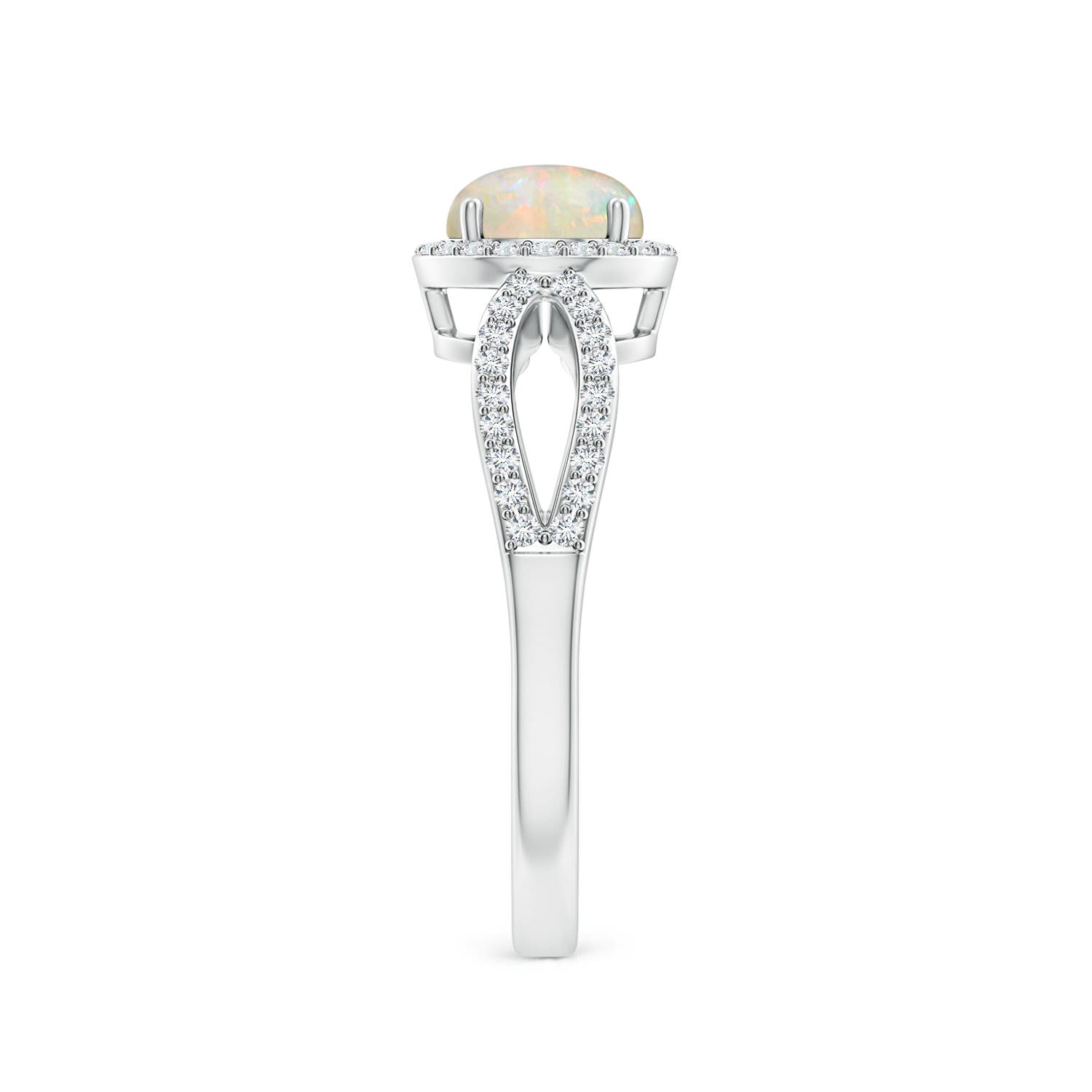 AAAA - Opal / 0.78 CT / 14 KT White Gold