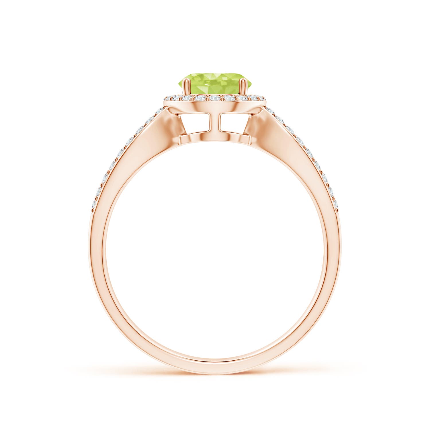 A - Peridot / 1.23 CT / 14 KT Rose Gold