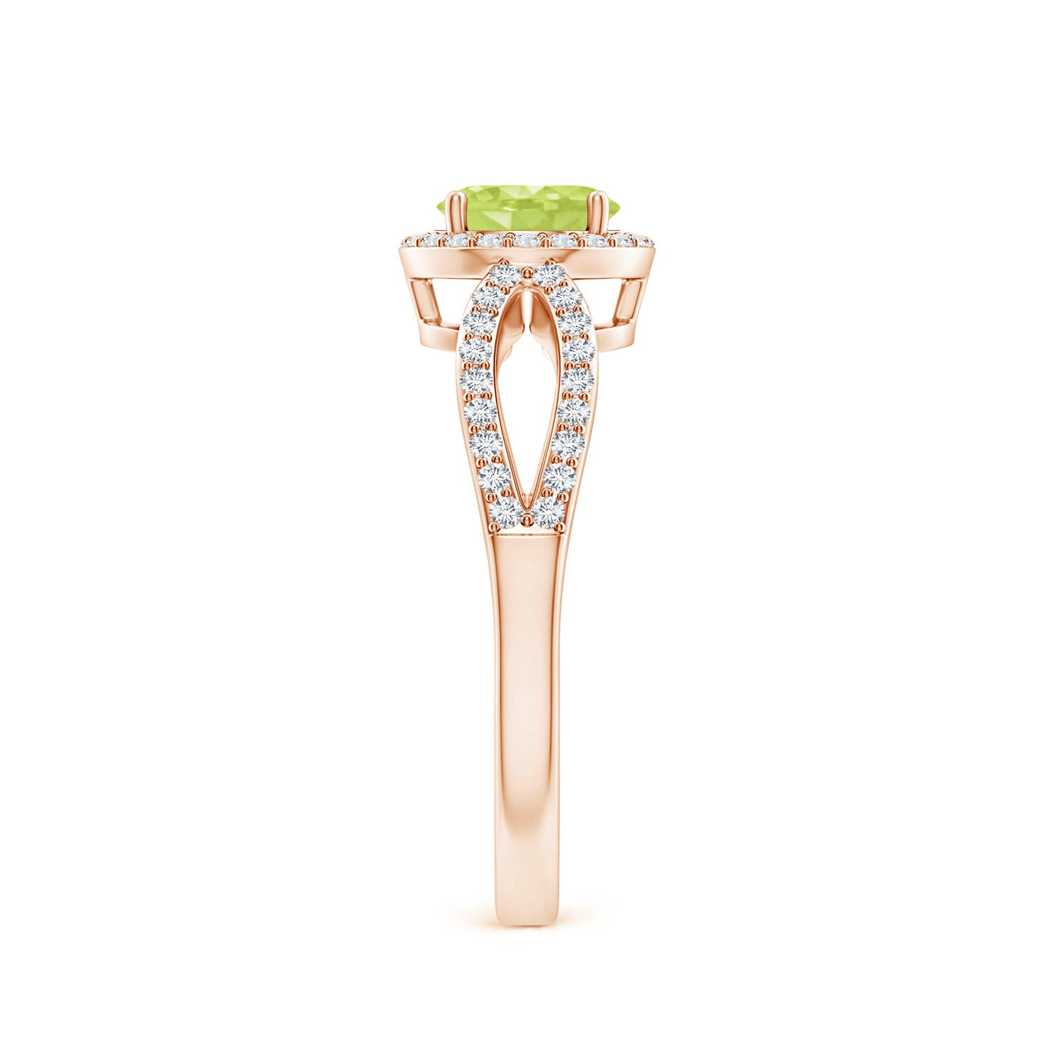 A - Peridot / 1.23 CT / 14 KT Rose Gold