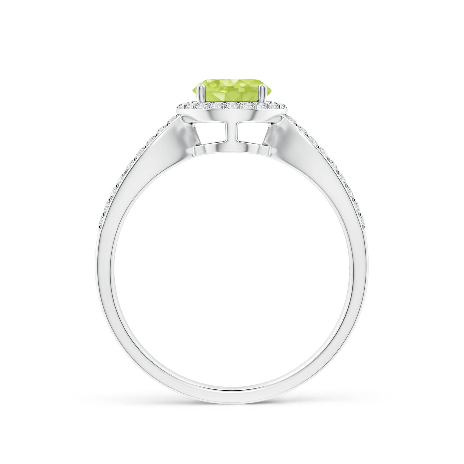 A - Peridot / 1.23 CT / 14 KT White Gold