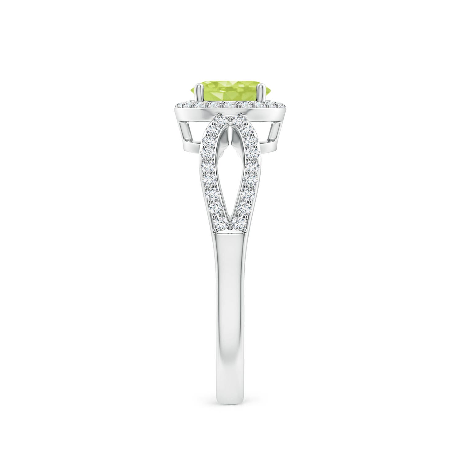 A - Peridot / 1.23 CT / 14 KT White Gold