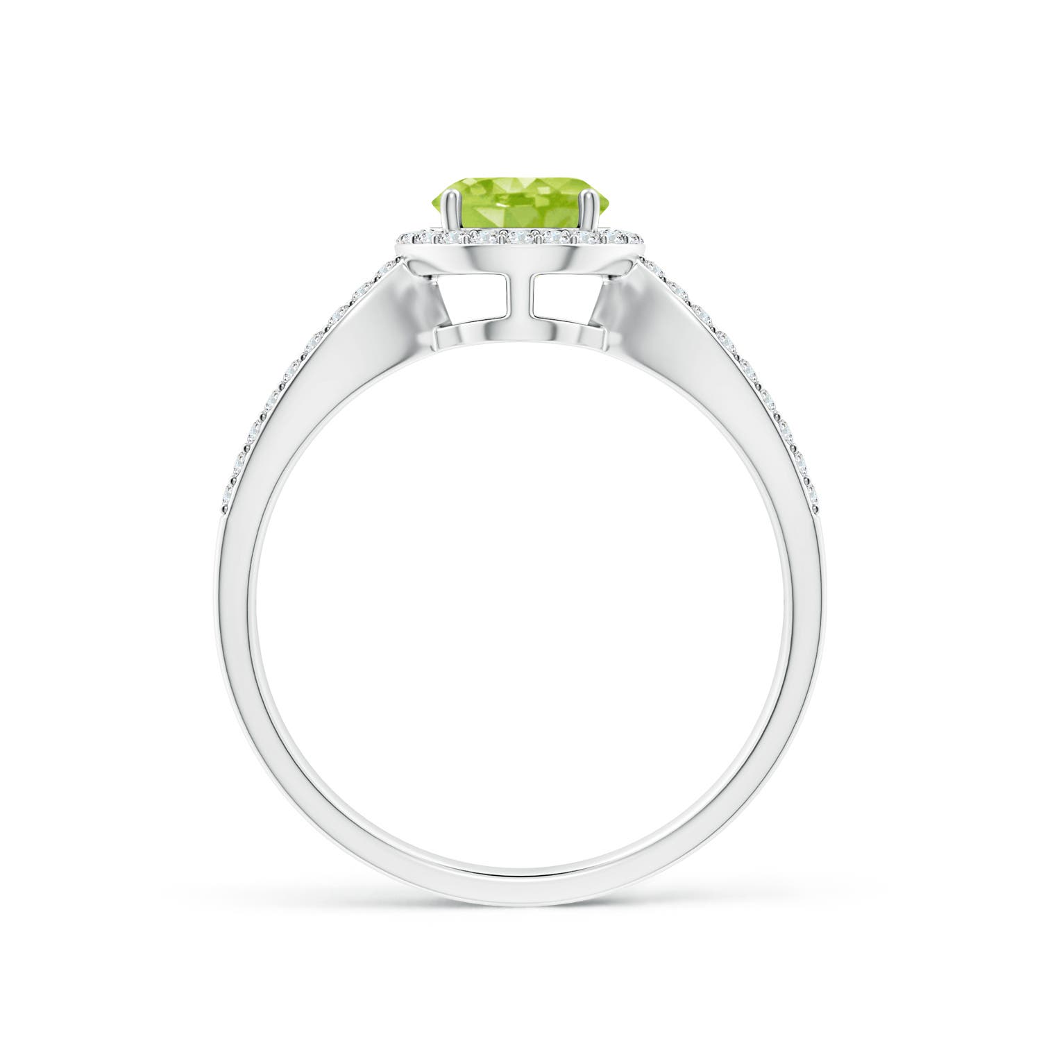 AA - Peridot / 1.23 CT / 14 KT White Gold