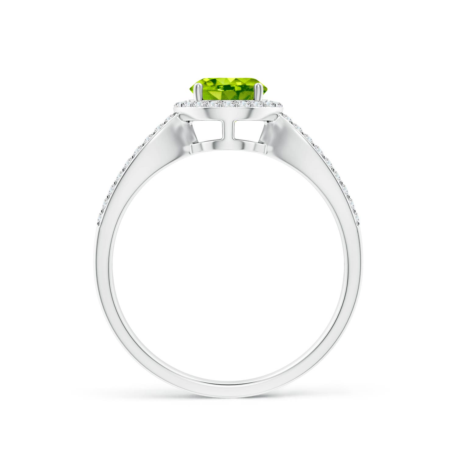 AAA - Peridot / 1.23 CT / 14 KT White Gold