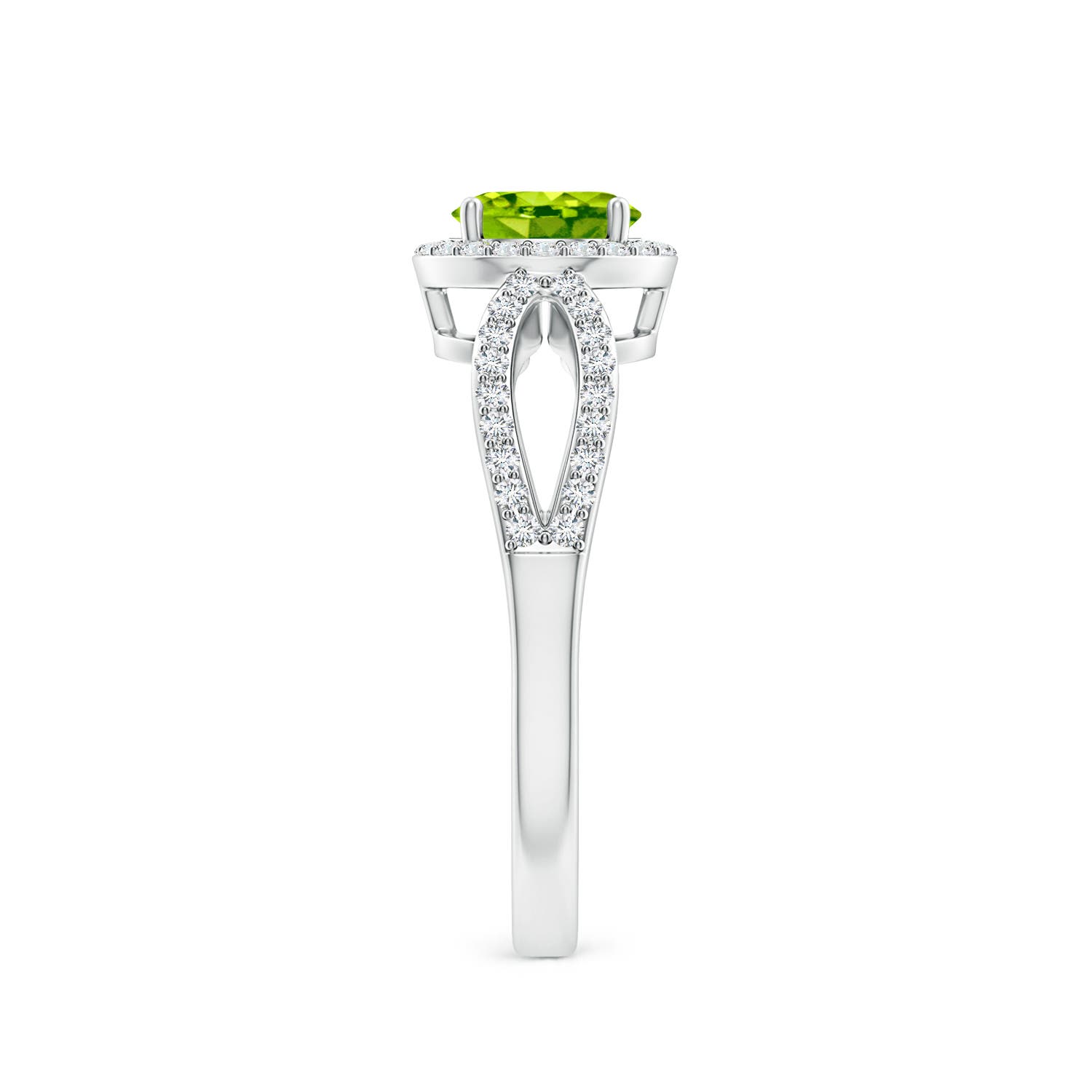 AAA - Peridot / 1.23 CT / 14 KT White Gold