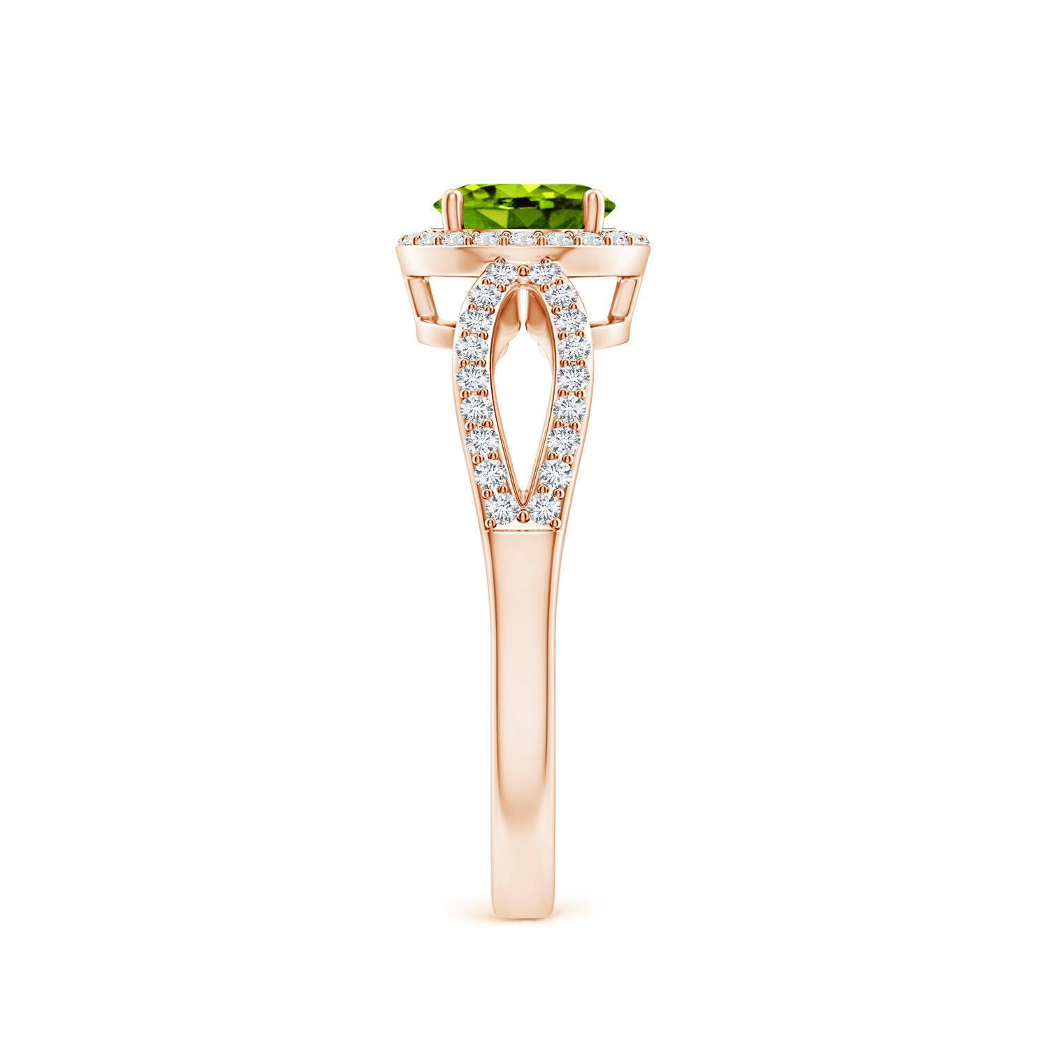 AAAA - Peridot / 1.23 CT / 14 KT Rose Gold