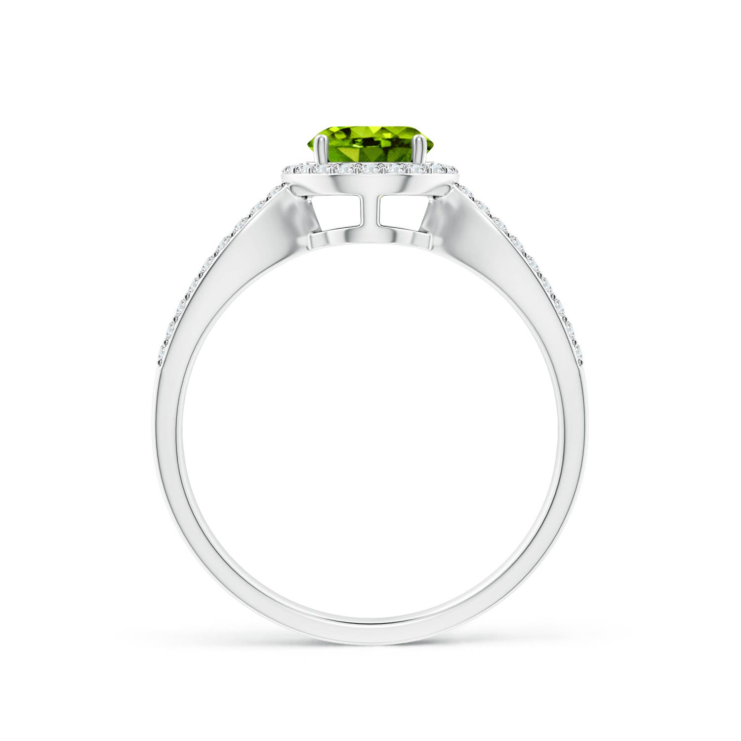 AAAA - Peridot / 1.23 CT / 14 KT White Gold