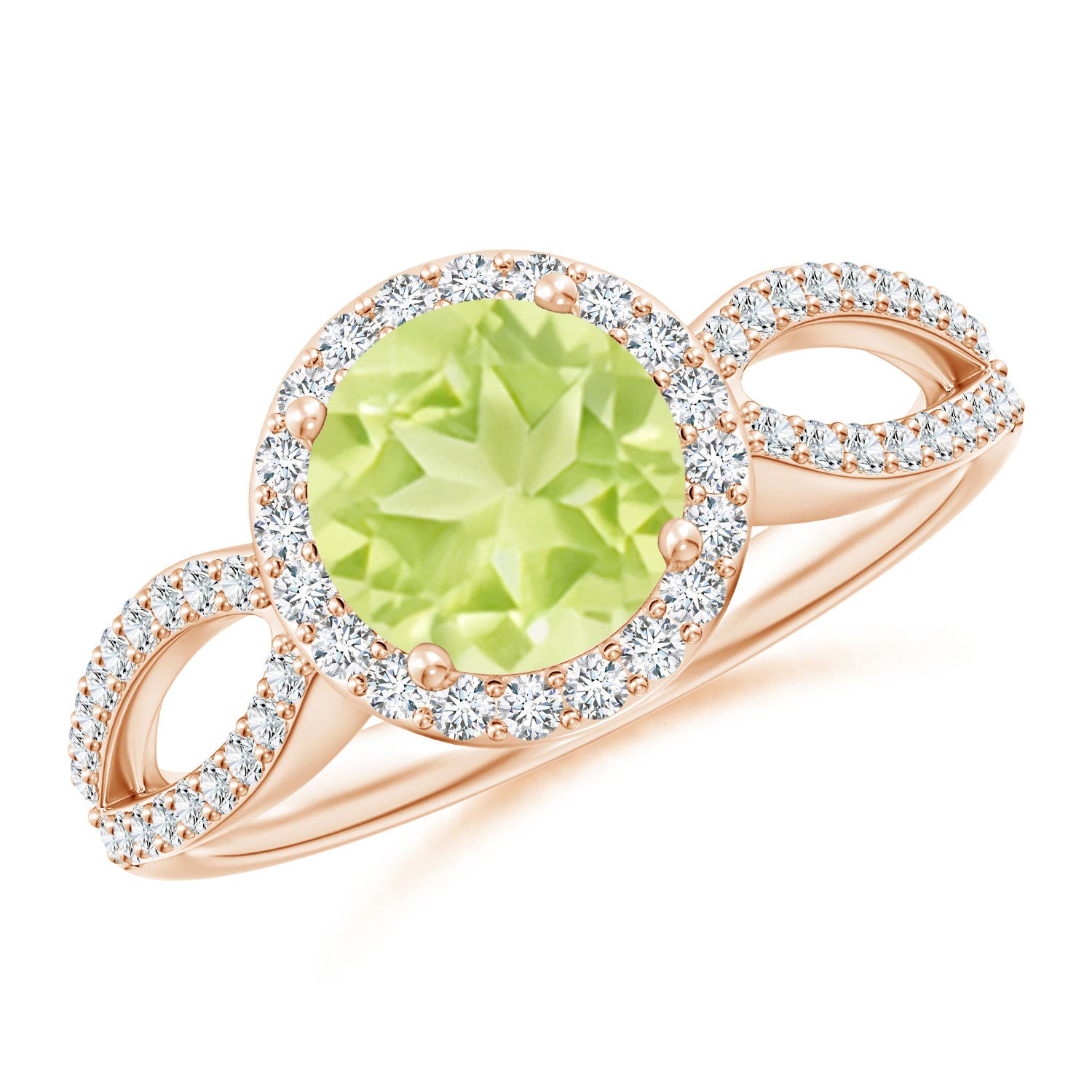 A - Peridot / 1.74 CT / 14 KT Rose Gold