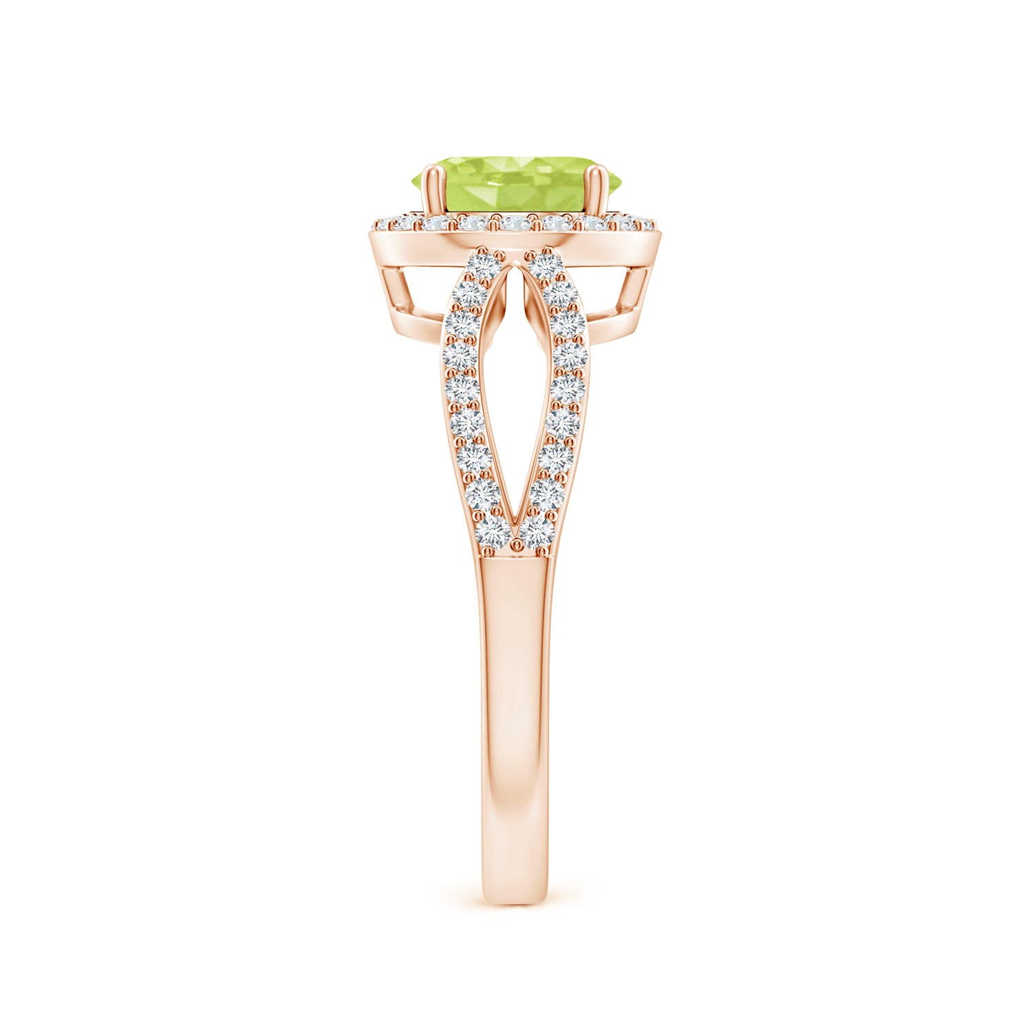 A - Peridot / 1.74 CT / 14 KT Rose Gold