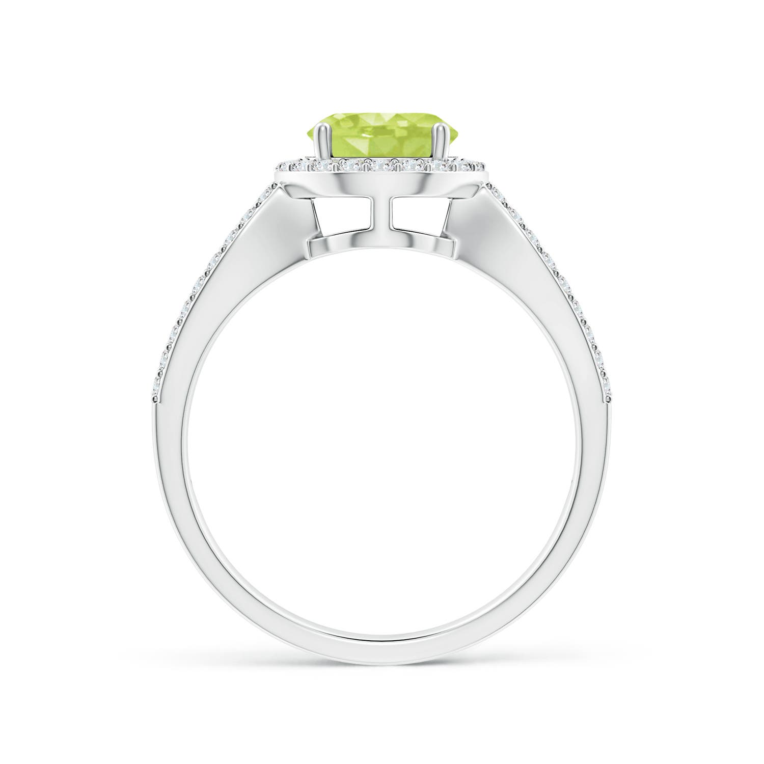 A - Peridot / 1.74 CT / 14 KT White Gold